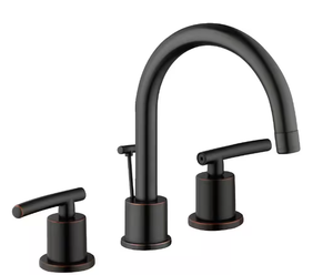 lot 44 image: Glacier Bay Dorset 8 in. Widespread 2-Handle High-Arc Bathroom Faucet in Bronze