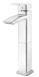 lot 48 image: Pfister Kenzo Single-Hole Single-Handle Vessel Bathroom Faucet in Polished Chrome