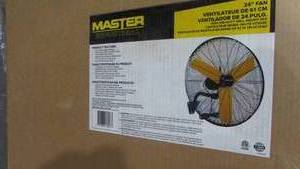 lot 84 image: Master Industrial 24 High Velocity Wall Mount Fan
