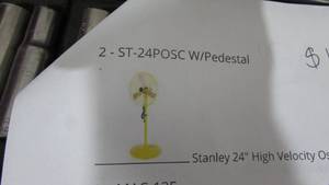 lot 85 image: Stanley 24 High Velocity Oscillating Pedestal Fan