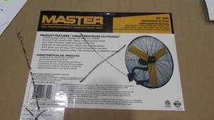 lot 90 image: Master 30 High Velocity Oscillating Wall Mount Fan