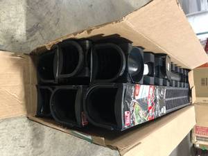 RELN Storm Drain Series 5 in. W x 5.25 in. D x 39.4 in. L Channel Drain Kit with Black Grate (6-Pack)  Customer Returns See Pictures