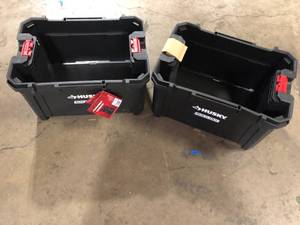Lot of 2 Husky Build-Out Large Tool Crate   Customer Returns See Pictures