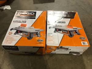 Lot of 2 RIDGID 6.5 Amp 7 in. Blade Corded Table Top Wet Tile Saw  Customer Returns See Pictures