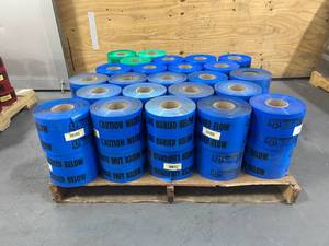 lot 83 image: Large Lot of Blue Caution Tape