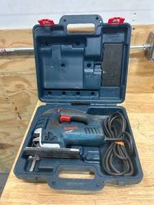 lot 32 image: BOSCH 7.0 Amp Top-Handle Jig Saw with Case