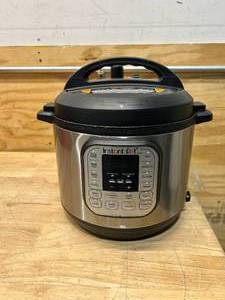 lot 48 image: INSTANT POT Duo 7-in-1 Electric Pressure Cooker, Slow Cooker, Rice Cooker, Steamer, Saut, Yogurt Maker, Warmer & Sterilizer, Includes App With Over 800 Recipes, Stainless Steel, 6 Quart