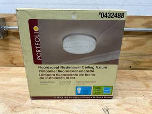 lot 87 image: PORTFOLIO Fluorescent Flush Mount Ceiling Fixture