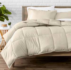 lot 56 image: BARE HOME Comforter Set - TwinTwin Extra Long Size - Ultra-Soft - Goose Down Alternative - Premium 1800 Series - All Season Warmth (Sand)