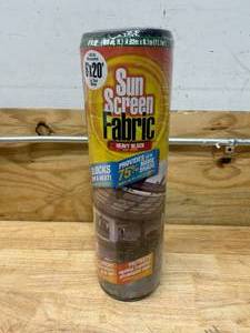 lot 58 image: Sun Screen Fabric, Heavy Black, 6-Ft. x 20-Ft.