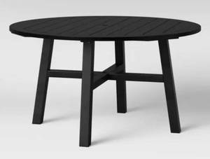 lot 118 image: SMITH & HAWKEN 54 (diameter) Blackened Wood Table