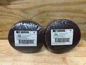 lot 132 image: STANDARD ABRASIVES Lot of 2 Packs of- 7 Plain Coarse SCONDE-FE Discs (10 per pack)