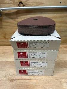 lot 133 image: CARBORUNDUM ABRASIVES Lot of 4 Boxes of- 7 x 78 Resin Fibre Discs- 80 Grit (25 discs per box)