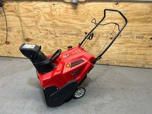 lot 3 image: TROY-BILT Squall 21 in. 179 cc Single-Stage Gas Snow Blower with Electric Start and E-Z Chute Control