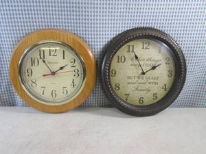 lot 95 image: (FS) 2 - 12 Wall Clocks - Both wit...