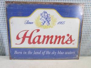 lot 97 image: (EC1) Hamms Beer Tin Sign - New In...