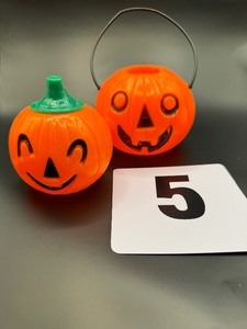 Vintage Plastic Halloween Pumpkin Lot