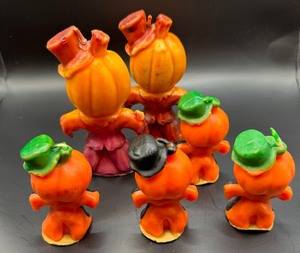 Vintage Gurley Halloween Pumpkin Candle Collection