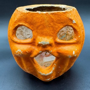 Vintage Paper Mache Pumpkin Lantern