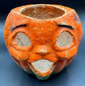 Vintage Paper Mache Pumpkin Lantern