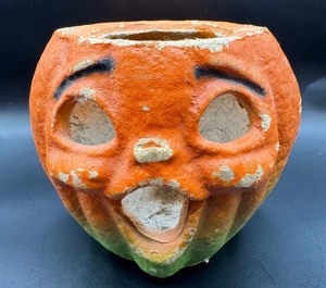 Vintage Paper Mache Pumpkin Lantern