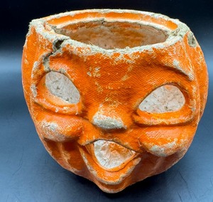 Vintage Paper Mache Pumpkin Lantern