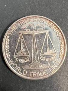 1 TROY OZ .999 FINE SILVER INTERNATIONAL TRADE UNIT ROUND