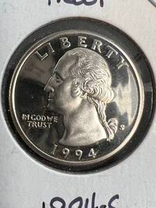 1994-S US PROOF WASHINGTON QUARTER