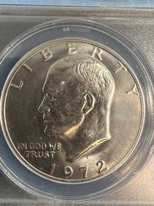 1972-D US EISENHOWER DOLLAR ANACS MS65