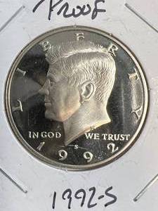 1992-S US PROOF KENNEDY HALF DOLLAR