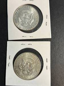 GROUP OF 2 US KENNEDY HALF DOLLARS BOTH 1964-D