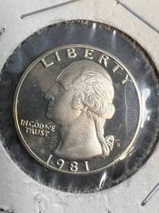 1881-S US PROOF WASHINGTON QUARTER