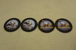 lot 10 image: 4 Harley Davidson American Beauties Coasters