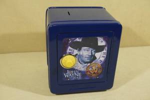lot 27 image: John Wayne Metal Bank Safe