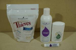 lot 34 image: Young Living Shampoo, Deodorant, Lip Balm and Cough Drops