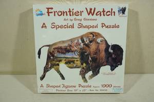 lot 55 image: Frontier Watch Shaped Jigsaw Puzzle