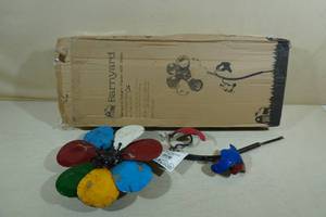 lot 111 image: Barnyard 29.5 Metal Petunia Flower with Stake Yard Decor