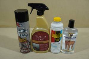 lot 147 image: Assorted Kitchen Cleaners -Granite Cleaner & Sealer, Cutting Board Oil, Wax