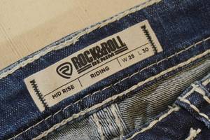 lot 269 image: Rock & Roll Denim Mid Rise Riding Jeans -25x30