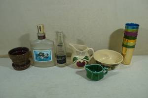 lot 294 image: Assorted Collectables - McCoy Planter, Nesbits Bottle
