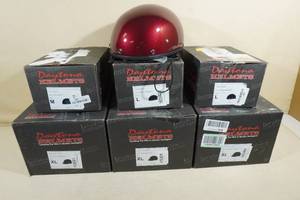lot 299 image: 7 Daytona DOT EagleHawk Motorcycle Helmets -Assorted Sizes and Colors