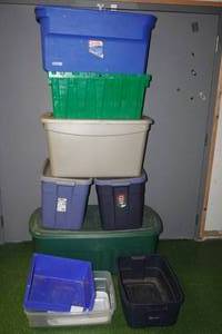 lot 317 image: BINS Assorted Sizes Some with Lids