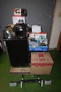 lot 318 image: Pallet of Repairables -Mini Refrigerators, Drone, Ninja Pressure Cooker
