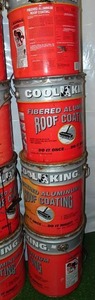 lot 346 image: 4 Cans Cool King Fibered Aluminum Roof Coating