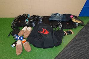 lot 351 image: Repairable Clothing and Bags - Athalon Everything Bag, Jeans, Blackfish Jacket