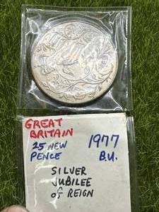 1977 15 Pence Jubilee Coin