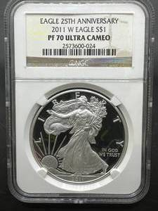 2011 .999 Silver Eagle PF70 Cameo