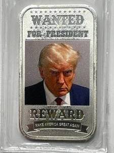 1oz Donald Trump Wanted .999 Silver Bar