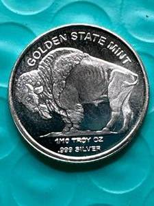 .999 Silver Bison  Sioux 110oz Bar