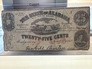 1864 25 Cent Currency Bill